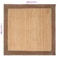 Килим от юта 200 x 200 см, сив и естествен цвят