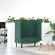 Диван с висока облегалка тъмнозелен 109x56x121 см текстил