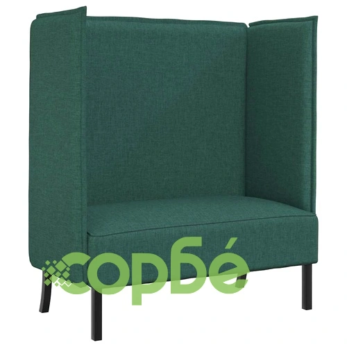 Диван с висока облегалка тъмнозелен 109x56x121 см текстил ➤ топ цена ➤ sorbe.bg