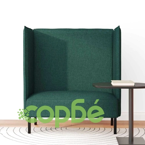 Диван с висока облегалка тъмнозелен 109x56x121 см текстил ➤ топ цена ➤ sorbe.bg