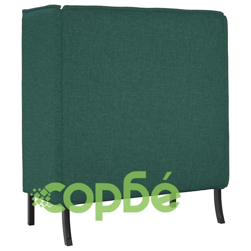 Диван с висока облегалка тъмнозелен 109x56x121 см текстил ➤ топ цена ➤ sorbe.bg