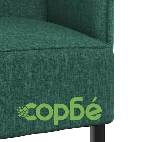 Диван с висока облегалка тъмнозелен 109x56x121 см текстил ➤ топ цена ➤ sorbe.bg