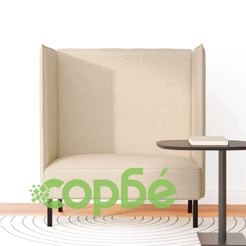 Диван с висока облегалка 109x56x121 см, текстил, Крем ➤ топ цена ➤ sorbe.bg