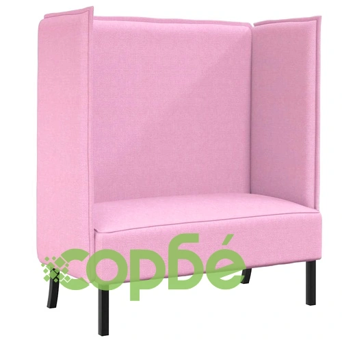 Диван с висока облегалка 109x56x121 см, текстил, розов ➤ топ цена ➤ sorbe.bg