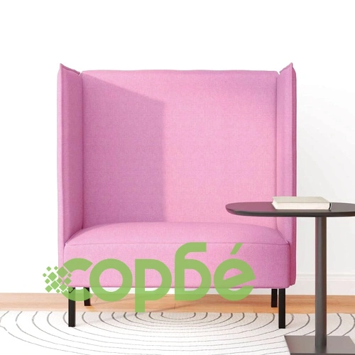 Диван с висока облегалка 109x56x121 см, текстил, розов ➤ топ цена ➤ sorbe.bg