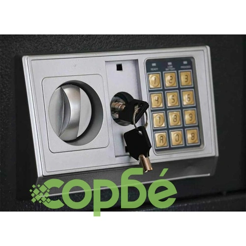 Цифров електронен сейф от стомана 31x20x20 см - тъмносив ➤ топ цена ➤ sorbe.bg