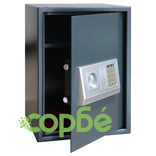 Цифров електронен сейф с рафт Тъмносив 35x31x50 см Стомана ➤ топ цена ➤ sorbe.bg