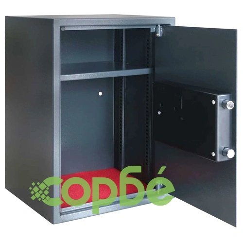 Цифров електронен сейф с рафт Тъмносив 35x31x50 см Стомана ➤ топ цена ➤ sorbe.bg