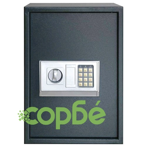 Цифров електронен сейф с рафт Тъмносив 35x31x50 см Стомана ➤ топ цена ➤ sorbe.bg