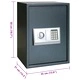 Цифров електронен сейф с рафт Тъмносив 35x31x50 см Стомана
