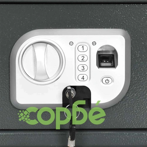 Цифров сейф с биометрично заключване 31x20x20 см стомана тъмно сив ➤ топ цена ➤ sorbe.bg