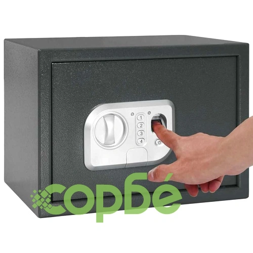 Цифров сейф с биометрично заключване 35x25x25 см стомана тъмно сив ➤ топ цена ➤ sorbe.bg