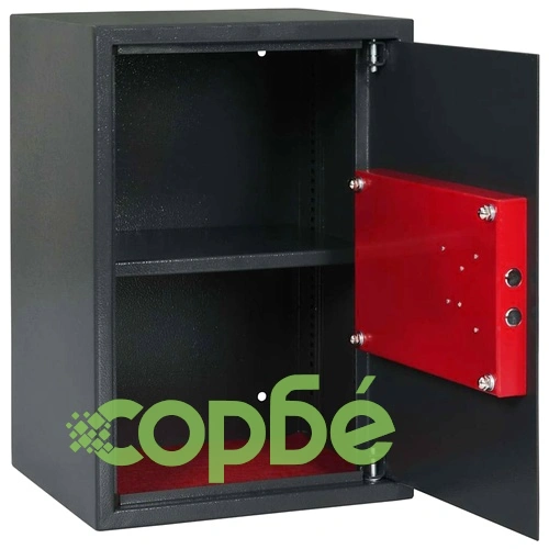 Метален сейф с ключ тъмносив 31x35x50 см от стомана ➤ топ цена ➤ sorbe.bg