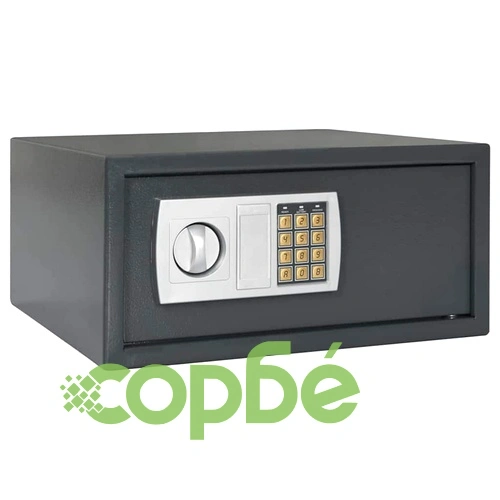 Електронен цифров сейф от стомана 42x37x20 см - тъмносив ➤ топ цена ➤ sorbe.bg