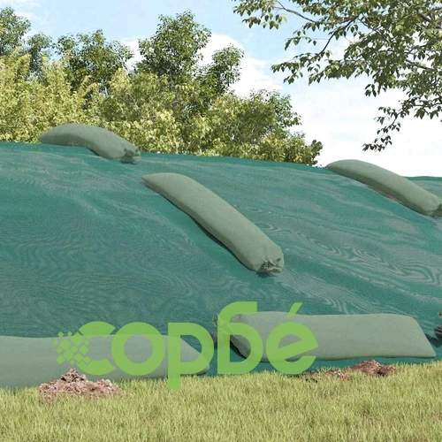 Покривало за силоз, Зелено, 12 x 5 м, HDPE ➤ топ цена ➤ sorbe.bg