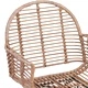 Трапезен стол 2 бр. от ратан и желязо, естествен цвят, 57 x 54.5 x 85 см