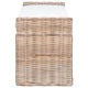 Пейка с рафт за съхранение GENDT, ратан, естествен цвят, 110 x 40 x 50 см
