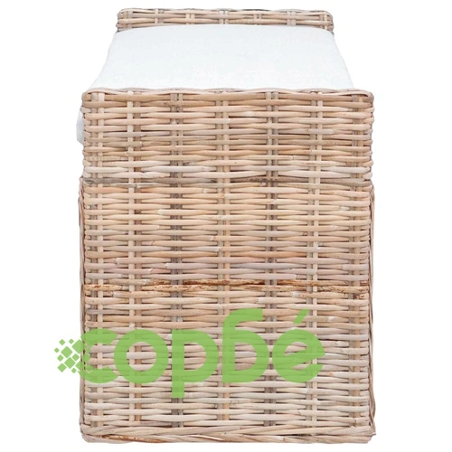 Пейка с рафт за съхранение GENDT, ратан, естествен цвят, 110 x 40 x 50 см ➤ топ цена ➤ sorbe.bg