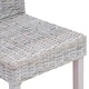 Трапезен стол GENDT 2 бр., ратан Кубу и масивно махагоново дърво, 45 x 54 x 93 см