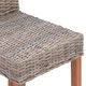 Трапезен стол GENDT 2 бр., Кубу ратан, масивно махагоново дърво, 45 x 54 x 93 см