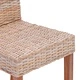 Трапезен стол GENDT, 2 бр., ратан Кубу и масивно махагоново дърво, 45 x 54 x 93 см