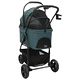 Сгъваема количка за домашни любимци 2в1 с покривало - зелена 78x54x101 см