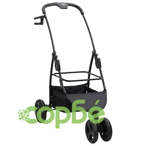 Сгъваема количка за домашни любимци 2в1 с покривало - черна 78x54x101 см ➤ топ цена ➤ sorbe.bg