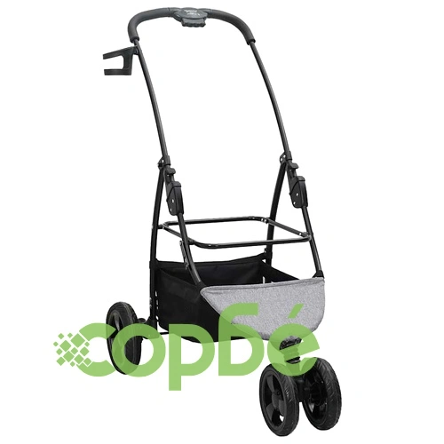 Сгъваема количка за домашни любимци 2в1 с дъждобран - сива 78x54x101 см ➤ топ цена ➤ sorbe.bg