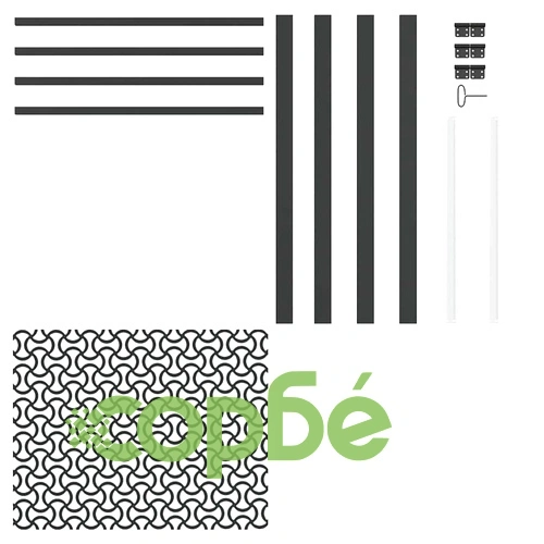 Вътрешна врата от закалено стъкло и алуминий 102.5 x 201.5 cm Черно ➤ топ цена ➤ sorbe.bg