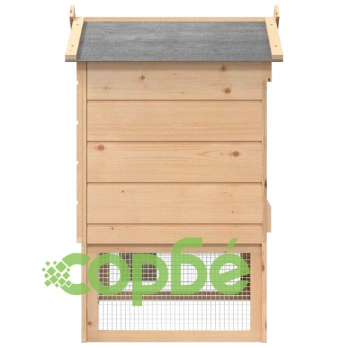 Кокошарник от борова дървесина 75x59x60 см кафяв ➤ топ цена ➤ sorbe.bg