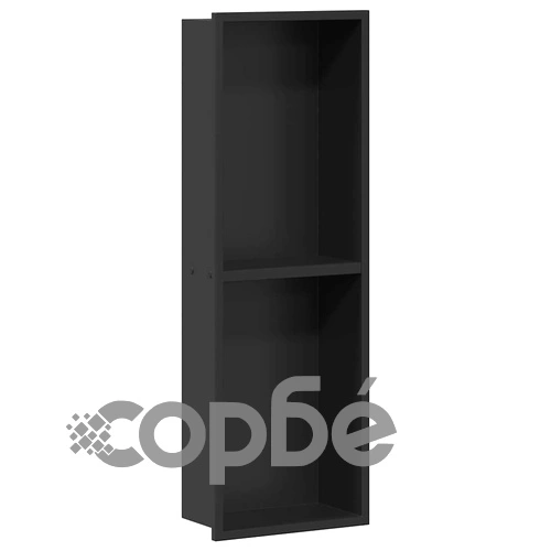 Ниша за душ, черна, 60 x 20 x 9,5 см, неръждаема стомана 304 ➤ топ цена ➤ sorbe.bg