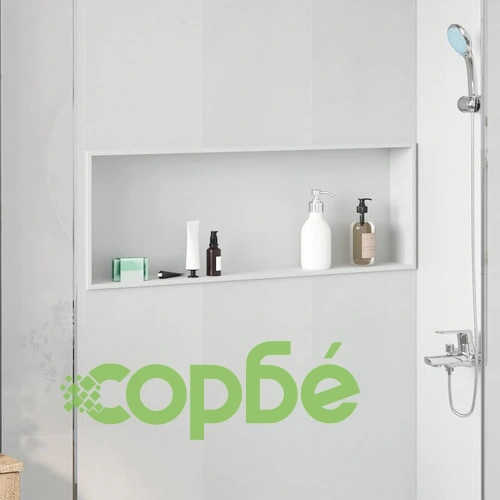 Ниша за душ от неръждаема стомана 304, бяла, 90 x 30 x 9.5 см ➤ топ цена ➤ sorbe.bg