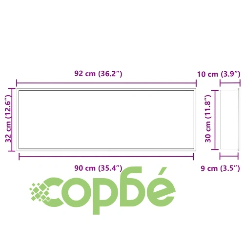 Ниша за душ от неръждаема стомана 304, бяла, 90 x 30 x 9.5 см ➤ топ цена ➤ sorbe.bg