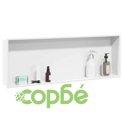 Ниша за душ от неръждаема стомана 304, бяла, 90 x 30 x 9.5 см ➤ топ цена ➤ sorbe.bg