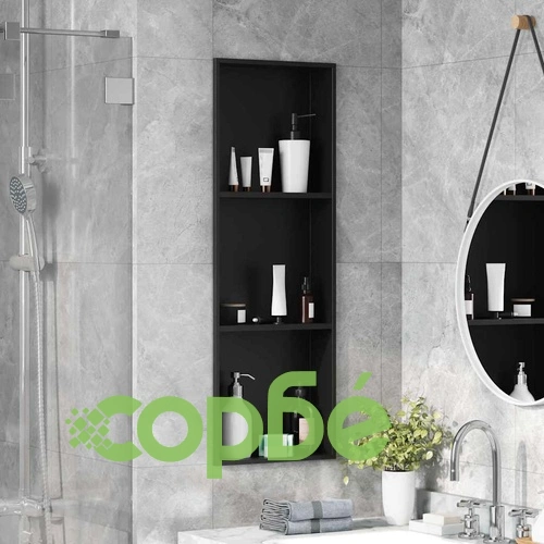 Ниша за душ от неръждаема стомана 304, черна, 90 x 30 x 9.5 см ➤ топ цена ➤ sorbe.bg