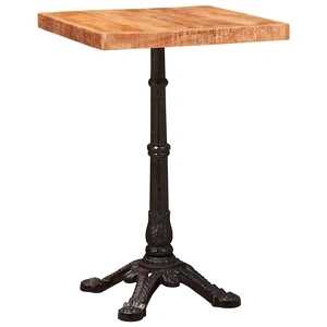 Бистро маса от масивно мангово дърво 50 x 50 x 76 см, кафява