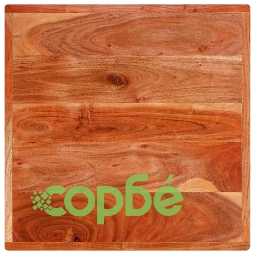 Бистро маса от масивно акациево дърво - кафява, 50 x 50 x 76 см ➤ топ цена ➤ sorbe.bg