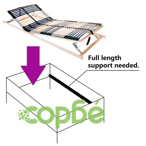 Ламелна подматрачна рамка от букова дървесина 90x190 см, кафява ➤ топ цена ➤ sorbe.bg