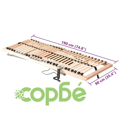 Електрическа ламелна подматрачна рамка с 26 ламела, 7 зони, 90 x 190 cm от бук ➤ топ цена ➤ sorbe.bg