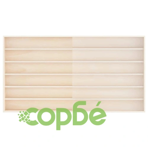 Дървена витрина за колекционери от шперплат кафяв цвят 100 x 8.5 x 54 см ➤ топ цена ➤ sorbe.bg