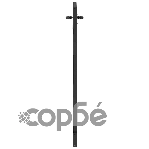 Градинска врата от стомана 100x125 см с дървесен дизайн - черна ➤ топ цена ➤ sorbe.bg