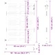 Градинска врата от стомана 105x125 см черна с квадратен дизайн
