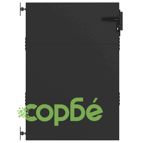 Градинска врата от прахово боядисана стомана - черна 105x150 см ➤ топ цена ➤ sorbe.bg
