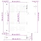 Градинска врата от прахово боядисана стомана 105x125 см с квадратен дизайн и заключване