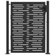 Градинска врата от прахово боядисана стомана 105x125 см с квадратен дизайн и заключване