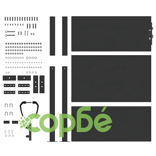 Градинска врата от стомана с прахово покритие - черна 105x150 см ➤ топ цена ➤ sorbe.bg