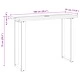 Конзолна маса от масивна тикова дървесина 100 x 35 x 75 см - кафява