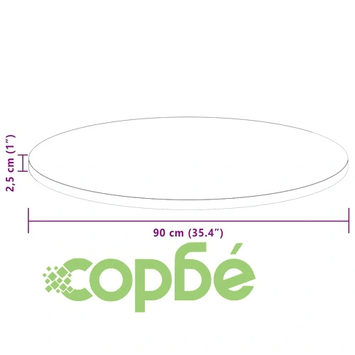 Плот за маса от масивен дъб тъмнокафяв  90 x 2.5 cm ➤ топ цена ➤ sorbe.bg