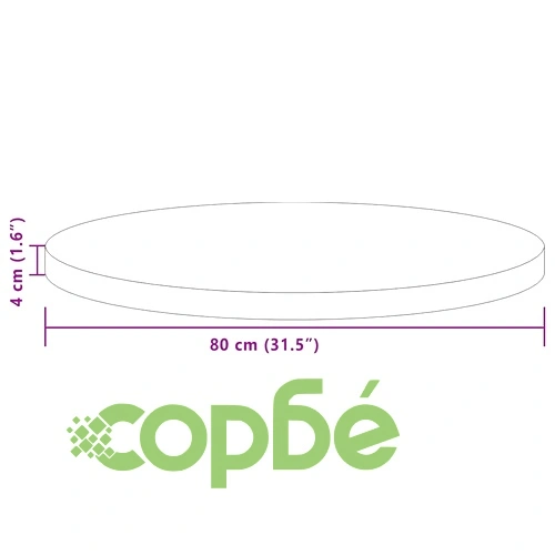 Плот за маса от масивен дъб светлокафяв  80 x 4 cm ➤ топ цена ➤ sorbe.bg