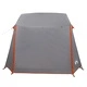 Тунелна палатка за къмпинг, сиво и оранжево, 275 x 240 x 200 см, 185T полиестер